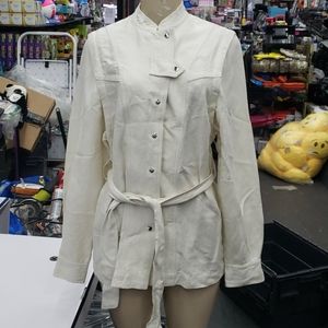 Light button up shirt jacket XS